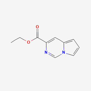 Ethyl pyrrolo[1,2-c]pyrimidine-3-carboxylate chemical structure (CAS 107407-80-7)