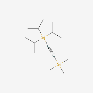 Triisopropyl[(trimethylsilyl)ethynyl]silane chemical structure (CAS 107474-02-2)