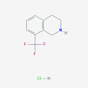 8-(Trifluoromethyl)-1,2,3,4-tetrahydroisoquinoline hydrochloride chemical structure (CAS 1074764-70-7)