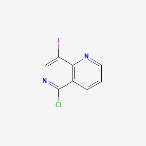 5-Chloro-8-iodo-1,6-naphthyridine chemical structure (CAS 107484-69-5)