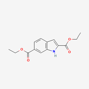 Diethyl 1H-indole-2,6-dicarboxylate chemical structure (CAS 107516-75-6)