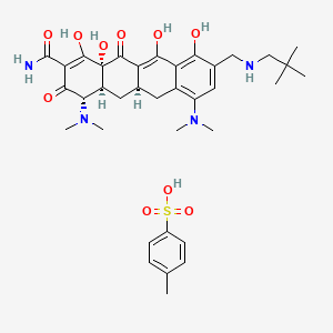 (4S,4aS,5aR,12aS)-4,7-Bis(dimethylamino)-3,10,12,12a-tetrahydroxy-9-((neopentylamino)methyl)-1,11-dioxo-1,4,4a,5,5a,6,11,12a-octahydrotetracene-2-carboxamide 4-methylbenzenesulfonate chemical structure (CAS 1075240-43-5)