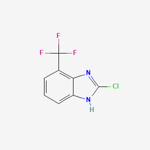 2-Chloro-7-(trifluoromethyl)-1H-benzo[d]imidazole chemical structure (CAS 1075753-27-3)