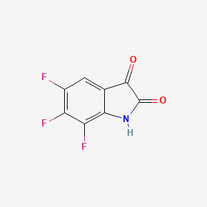 5,6,7-Trifluoroindoline-2,3-dione chemical structure (CAS 107583-37-9)