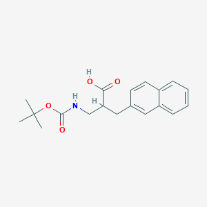 3-((tert-Butoxycarbonyl)amino)-2-(naphthalen-2-ylmethyl)propanoic acid chemical structure (CAS 1076197-04-0)