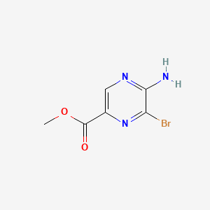 Methyl 5-amino-6-bromopyrazine-2-carboxylate chemical structure (CAS 1076198-49-6)