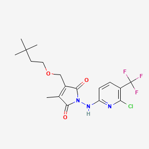 1-((6-Chloro-5-(trifluoromethyl)pyridin-2-yl)amino)-3-((3,3-dimethylbutoxy)methyl)-4-methyl-1H-pyrrole-2,5-dione chemical structure (CAS 1076235-04-5)