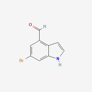 6-Bromo-1H-indole-4-carbaldehyde chemical structure (CAS 107650-25-9)