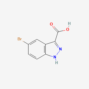 5-Bromo-1H-indazole-3-carboxylic acid chemical structure (CAS 1077-94-7)