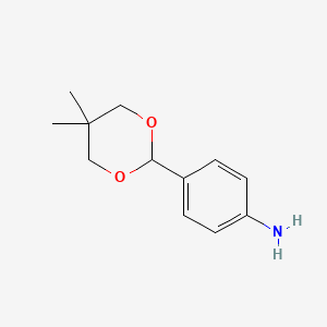 4-(5,5-Dimethyl-1,3-dioxan-2-yl)aniline chemical structure (CAS 107708-70-3)