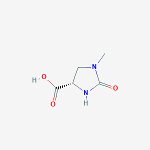 (S)-1-methyl-2-oxoimidazolidine-4-carboxylic acid chemical structure (CAS 107716-98-3)