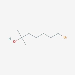 7-Bromo-2-methylheptan-2-ol chemical structure (CAS 107768-04-7)