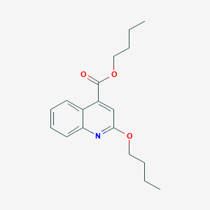 Butyl 2-butoxyquinoline-4-carboxylate chemical structure (CAS 107779-36-2)