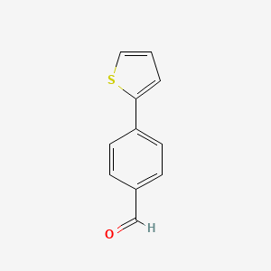 4-(Thiophen-2-yl)benzaldehyde chemical structure (CAS 107834-03-7)