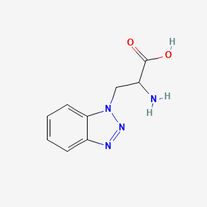 2-Amino-3-(1H-benzo[d][1,2,3]triazol-1-yl)propanoic acid chemical structure (CAS 1078791-50-0)