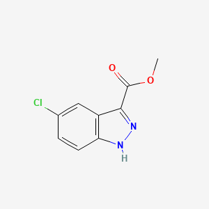 Methyl 5-chloro-1H-indazole-3-carboxylate chemical structure (CAS 1079-46-5)