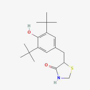 5-(3,5-Di-tert-butyl-4-hydroxybenzyl)thiazolidin-4-one chemical structure (CAS 107902-67-0)