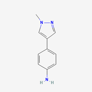 4-(1-Methyl-1H-pyrazol-4-yl)aniline chemical structure (CAS 1079178-22-5)