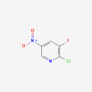 2-Chloro-3-fluoro-5-nitropyridine chemical structure (CAS 1079179-12-6)