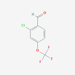 2-Chloro-4-(trifluoromethoxy)benzaldehyde chemical structure (CAS 1079351-20-4)