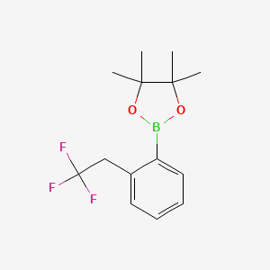 4,4,5,5-Tetramethyl-2-(2-(2,2,2-trifluoroethyl)phenyl)-1,3,2-dioxaborolane chemical structure (CAS 1079402-24-6)