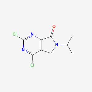 2,4-Dichloro-6-isopropyl-5H-pyrrolo[3,4-d]pyrimidin-7(6H)-one chemical structure (CAS 1079649-94-7)