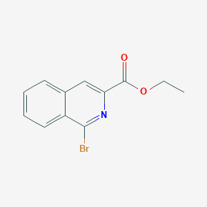 Ethyl 1-bromoisoquinoline-3-carboxylate chemical structure (CAS 1079947-40-2)