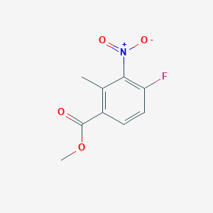 Methyl 4-fluoro-2-methyl-3-nitrobenzoate chemical structure (CAS 1079991-69-7)