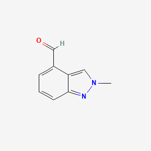 2-Methyl-2H-indazole-4-carbaldehyde chemical structure (CAS 1079992-61-2)