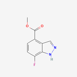 Methyl 7-fluoro-1H-indazole-4-carboxylate chemical structure (CAS 1079993-19-3)