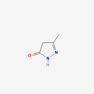 3-Methyl-1H-pyrazol-5(4H)-one chemical structure (CAS 108-26-9)