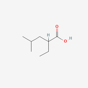 2-Ethyl-4-methylpentanoic acid chemical structure (CAS 108-81-6)