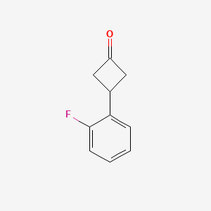 3-(2-Fluorophenyl)cyclobutan-1-one chemical structure (CAS 1080636-31-2)