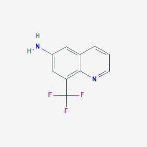 8-(Trifluoromethyl)quinolin-6-amine chemical structure (CAS 1080640-91-0)