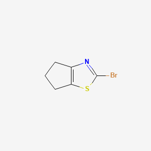 2-Bromo-5,6-dihydro-4H-cyclopenta[d]thiazole chemical structure (CAS 1080642-17-6)