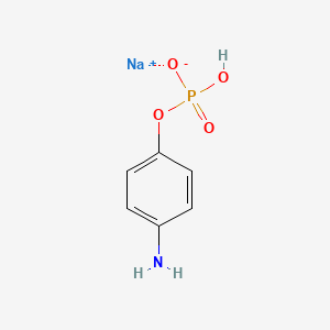 Sodium 4-aminophenyl hydrogenphosphate chemical structure (CAS 108084-47-5)