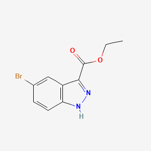 Ethyl 5-bromo-1H-indazole-3-carboxylate chemical structure (CAS 1081-04-5)