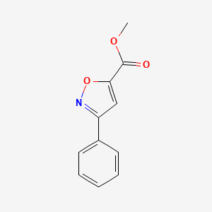 Methyl 3-phenylisoxazole-5-carboxylate chemical structure (CAS 1081-30-7)