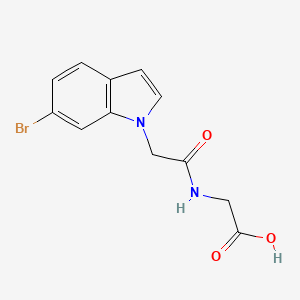 2-[2-(6-Bromo-1H-indol-1-yl)acetamido]acetic acid chemical structure (CAS 1081143-33-0)
