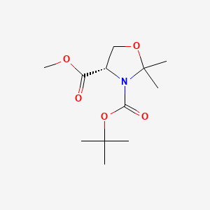 (S)-3-tert-Butoxycarbonyl-4-methoxycarbonyl-2,2-dimethyl-1,3-oxazolidine chemical structure (CAS 108149-60-6)