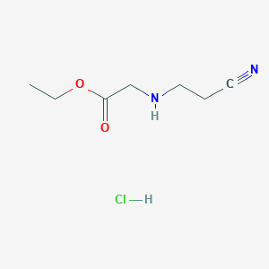 Ethyl 2-((2-cyanoethyl)amino)acetate hydrochloride chemical structure (CAS 1081523-75-2)