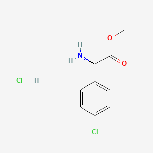 (S)-Methyl 2-amino-2-(4-chlorophenyl)acetate hydrochloride chemical structure (CAS 1081766-09-7)