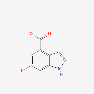 Methyl 6-fluoro-1H-indole-4-carboxylate chemical structure (CAS 1082040-43-4)