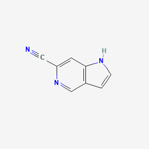 1H-Pyrrolo[3,2-c]pyridine-6-carbonitrile chemical structure (CAS 1082040-98-9)