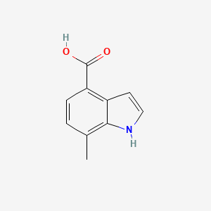 7-Methyl-1H-indole-4-carboxylic acid chemical structure (CAS 1082041-38-0)
