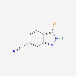 3-Bromo-1H-indazole-6-carbonitrile chemical structure (CAS 1082041-50-6)