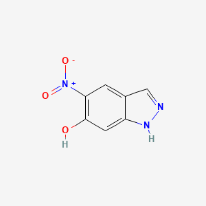 5-Nitro-1H-indazol-6-ol chemical structure (CAS 1082041-56-2)