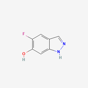 5-Fluoro-1H-indazol-6-ol chemical structure (CAS 1082041-61-9)