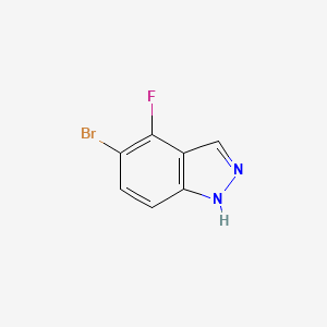 5-Bromo-4-fluoro-1H-indazole chemical structure (CAS 1082041-85-7)