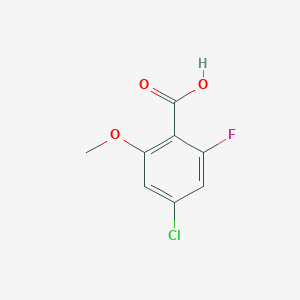 4-Chloro-2-fluoro-6-methoxybenzoic acid chemical structure (CAS 1082042-25-8)